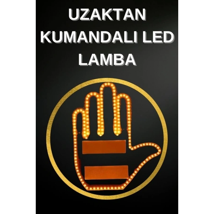 Led Işık El İşareti Araç Camı İçin Uzaktan Kumandalı