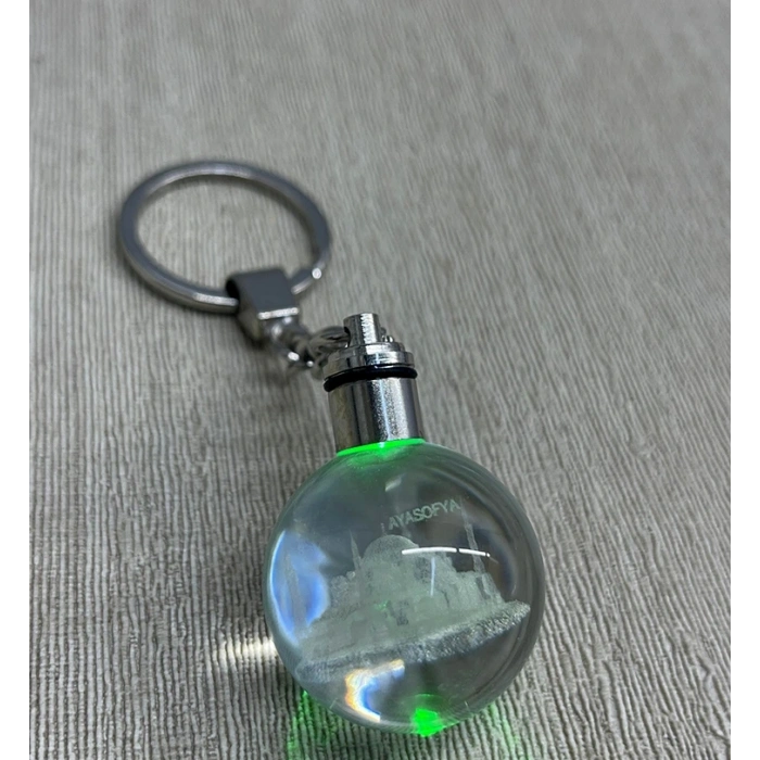 Ledli Ayasofya Tasarımı Kristal Anahtarlık