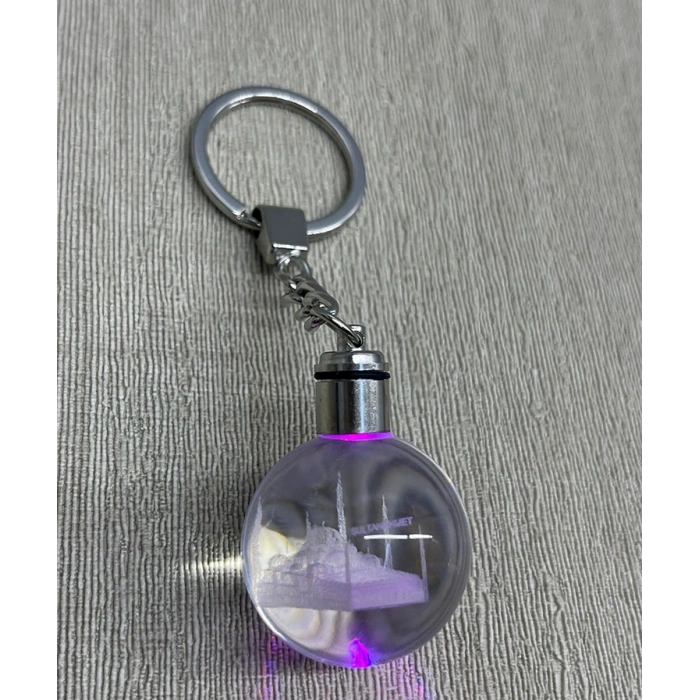 Ledli Sultanahmet Tasarımı Kristal Anahtarlık