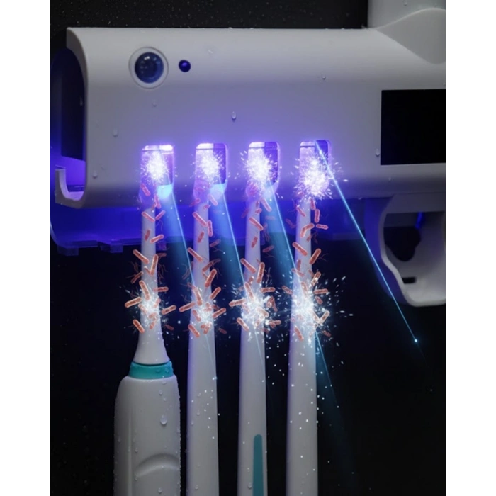 Manyetik Duvar Tipi UV Hijyenik Diş Fırçası Tutucu