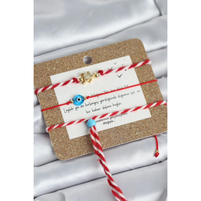 Marteniçka Bileklik 3lü Caretta Caretta ve Nazarlı Model