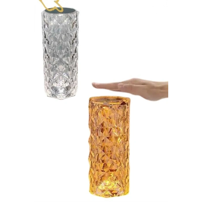 Masa ve Gece Lambası Şık ve Dayanıklı Sensörlü Şarjlı Kristal Lamba