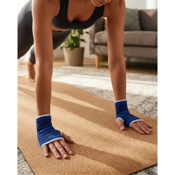 Mavi Bilek Koruyucu Spor Destekliği Çift El İçin Evrensel Boy