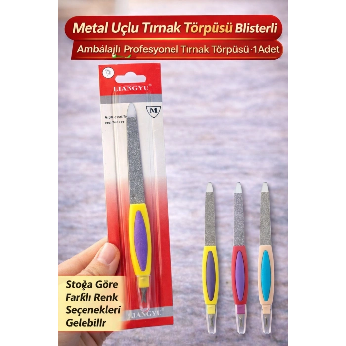 Metal Uçlu Tırnak Törpüsü Blister Ambalajlı Profesyonel Tırnak Törpüsü 1 Adet