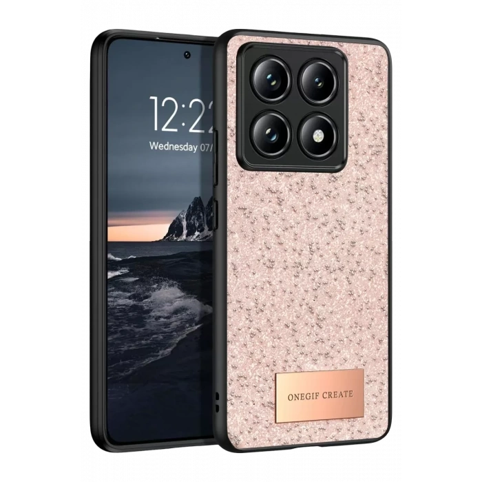 Mi 14T Pro Bright Simli Kapak - Pembe