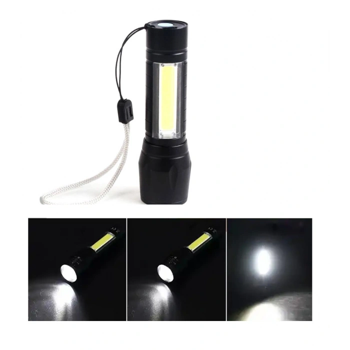MİNİ ÇOK GÜÇLÜ ŞARJLI EL FENERİ (XPE-COB LED ) WATTON WT-030