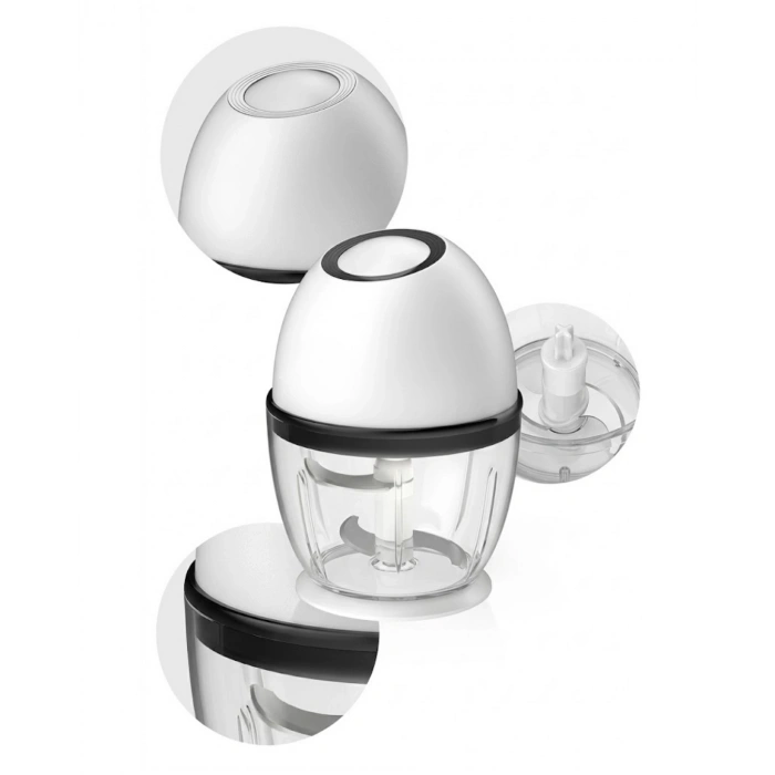 Mini Elektrikli Doğrayıcı 450 ML Şarjlı Sebze Doğrama Makinesi