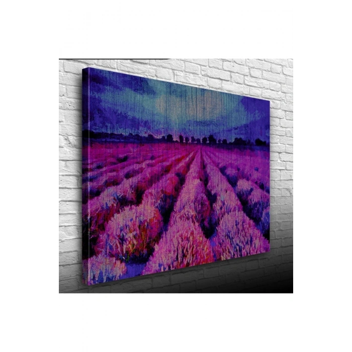 Mor Çiçek Tarlası Canvas Tablo (50x70)