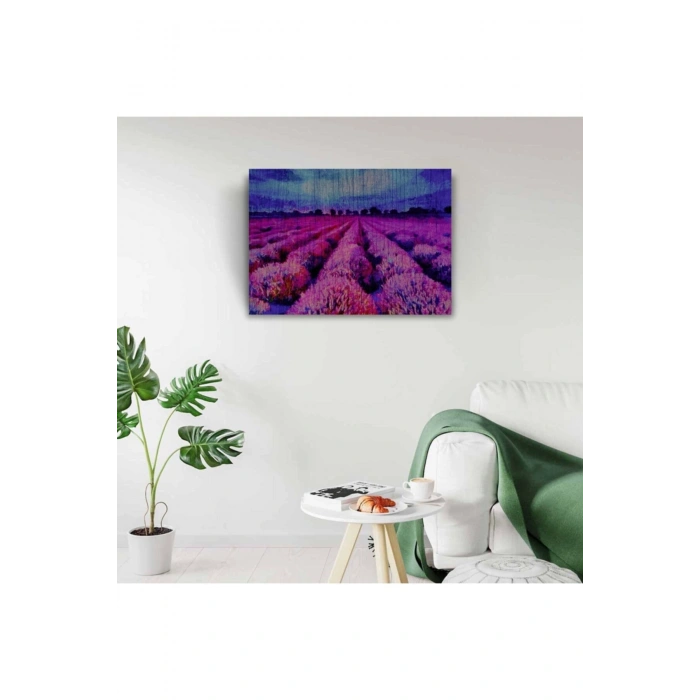 Mor Çiçek Tarlası Canvas Tablo (50x70)