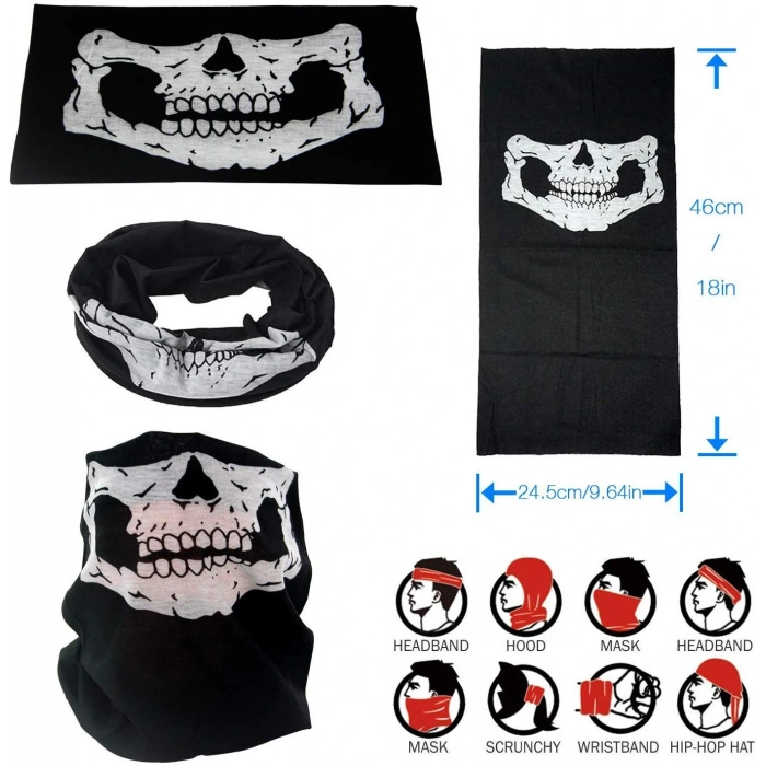 Motorcu Boyunluk Baf Buff Bandana - 25x48 cm Model 7