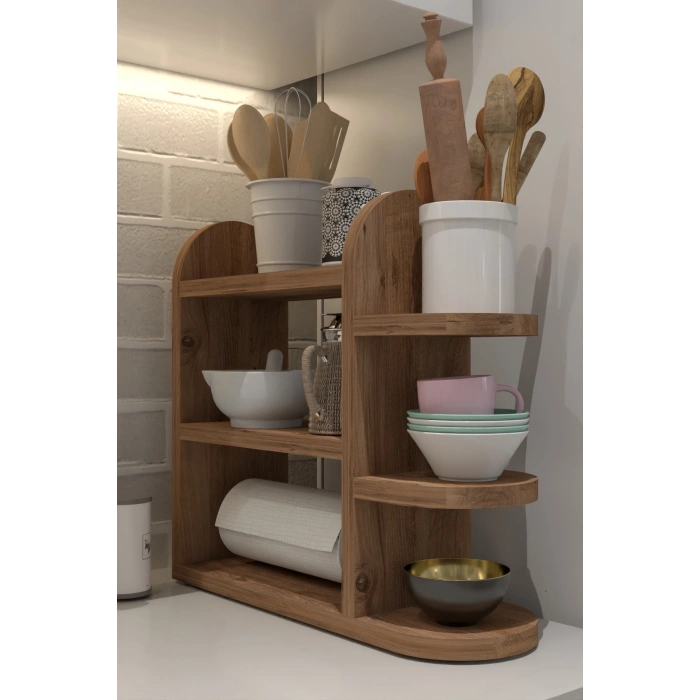 Mutfak Rafı Baharatlık Peçetelik Atlantik Çam