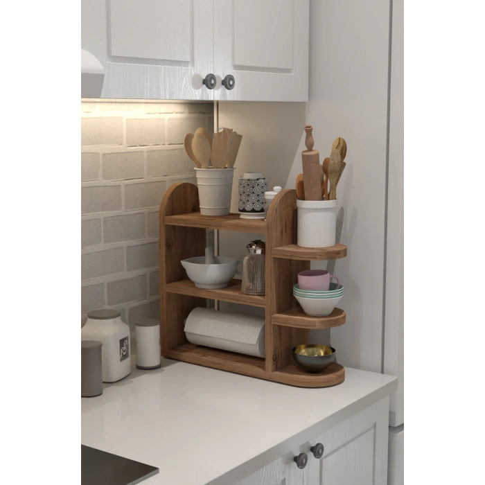 Mutfak Rafı Baharatlık Peçetelik Atlantik Çam