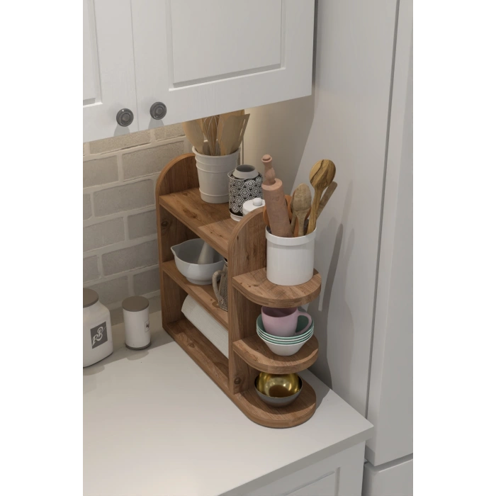 Mutfak Rafı Baharatlık Peçetelik Atlantik Çam