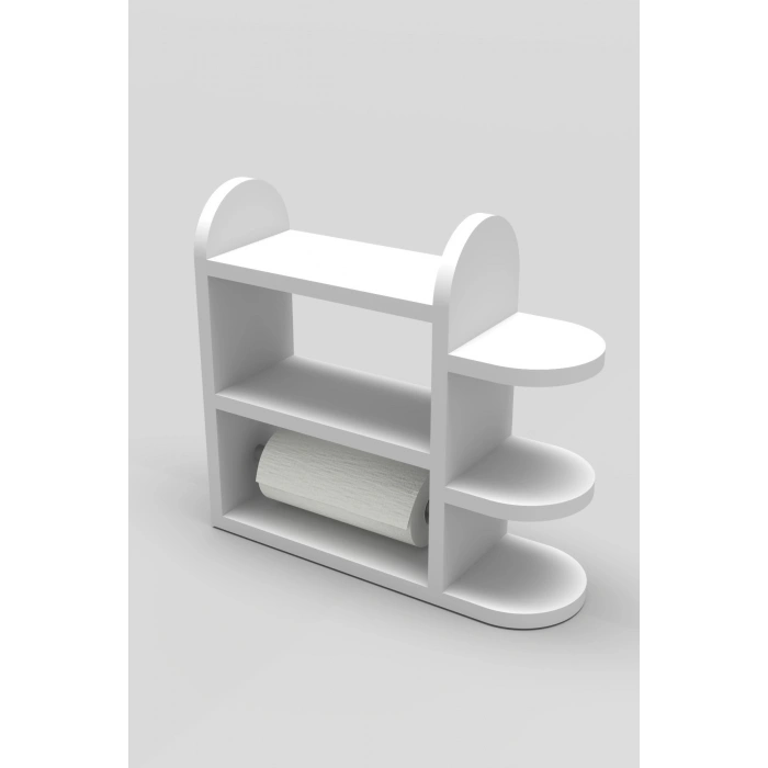 Mutfak Rafı Baharatlık Peçetelik Beyaz