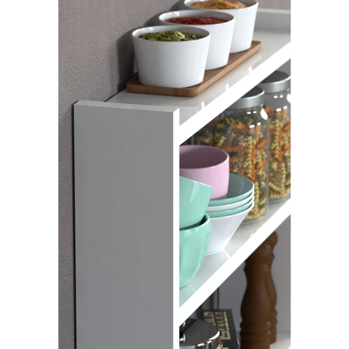 Mutfak Rafı Tezgah Üstü Organizer Beyaz