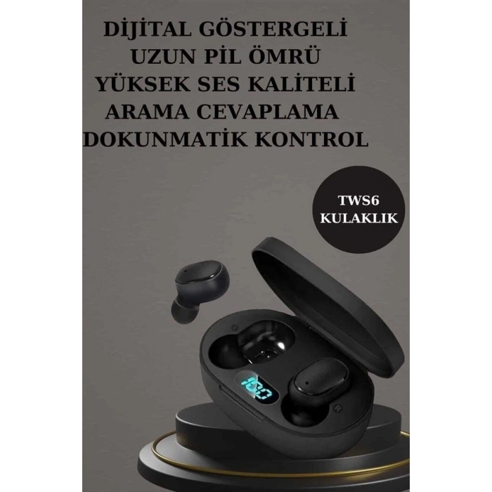 Nabız Ölçer Hediye Bileklikli Akıllı Saat ve Dijital Göstergeli Bluetooth Kulaklık Çoklu Şarj Girişi