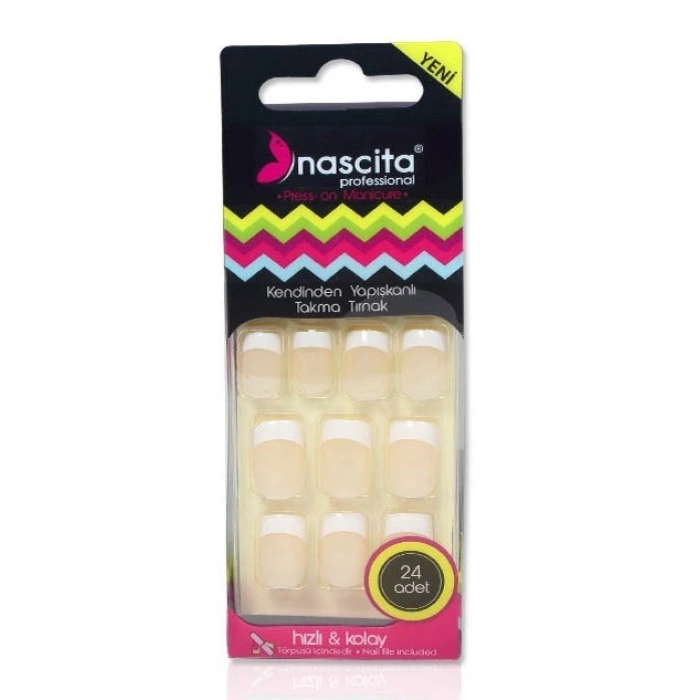 Nascita 24lü French Mat Takma Tırnak - Kendinden Yapışkanlı