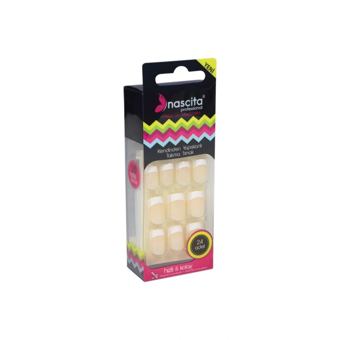 Nascita 24lü French Mat Takma Tırnak - Kendinden Yapışkanlı