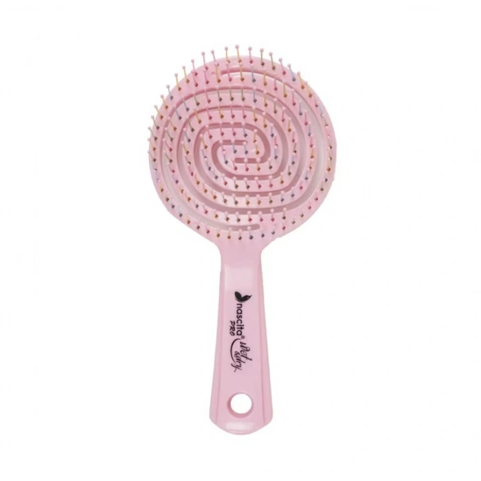 Nascita 3D Flexi Kontrol Açma Tarama Saç Fırçası Pembe