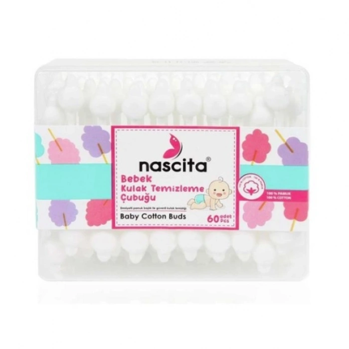 Nascita Bebek Kulak Temizleme Çubuğu 60lı