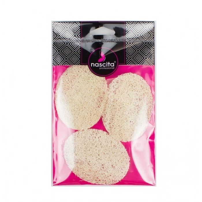 Nascita Doğal Kabak Lifli Peeling Oval Yüz Pedi Kese 3 Adet