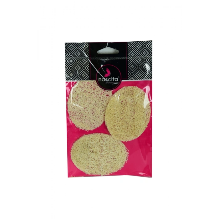 Nascita Doğal Kabak Lifli Peeling Oval Yüz Pedi Kese 3 Adet