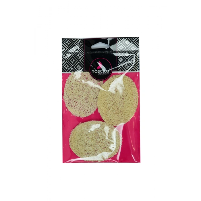 Nascita Doğal Kabak Lifli Peeling Oval Yüz Pedi Kese 3 Adet