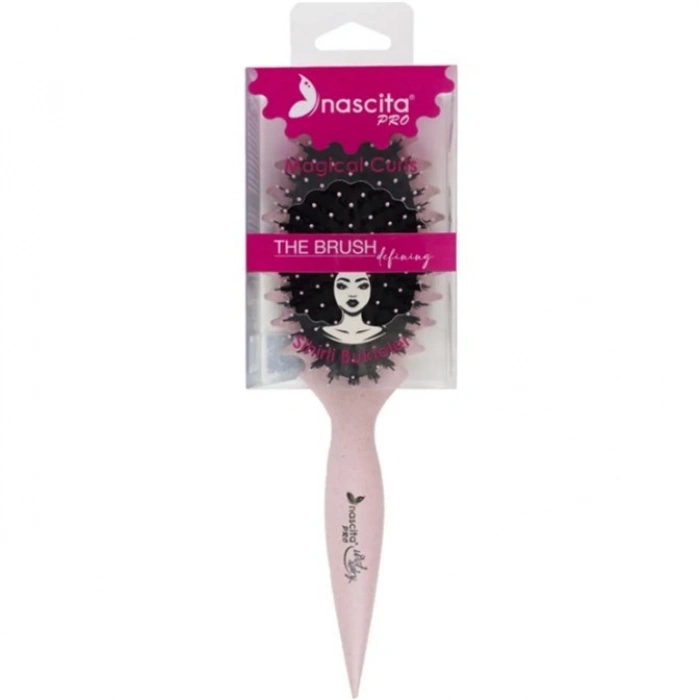 Nascita Magical Curl Bukle Belirginleştirici Saç Fırçası Pembe - 52