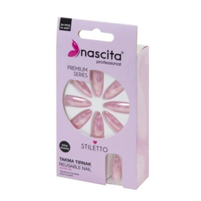 Nascita Takma Tırnak Pembe Mermer 24lü