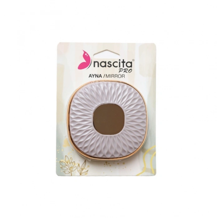 Nascita Taşınabilir Çanta Aynası Gri 9 cm