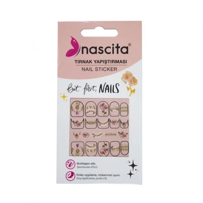 Nascita Tırnak Üstü Sticker Gold Temalı