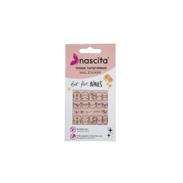 Nascita Tırnak Üstü Sticker Gold Temalı