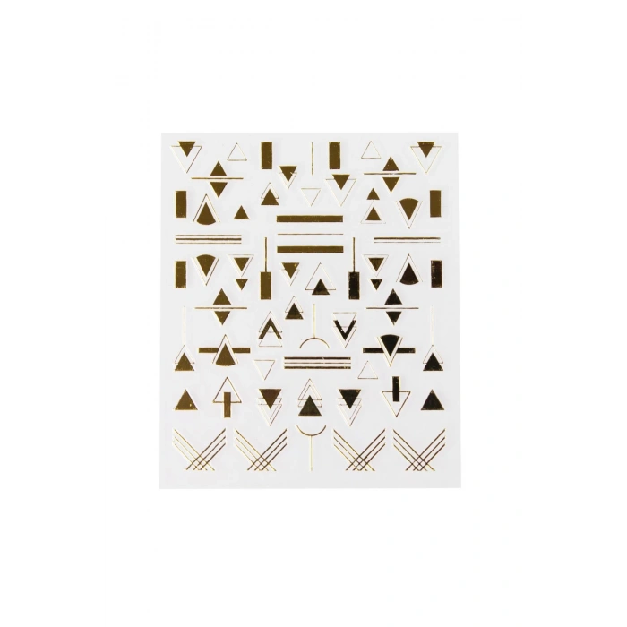 Nascita Tırnak Üstü Sticker Gold Üçgen Şekli Temalı