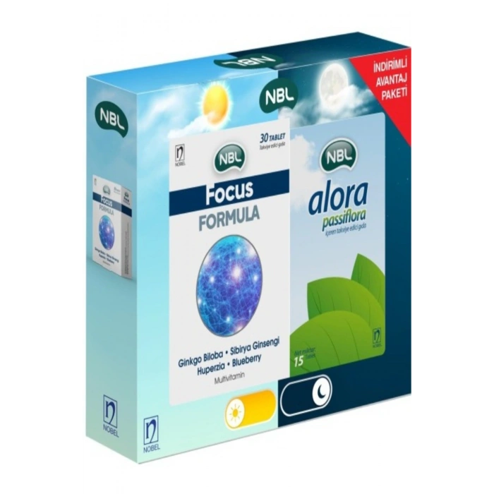 NBL Focus Formula 30 Tablet + NBL Alora Passiflora 30 Tablet İndirimli Avantaj Paketi