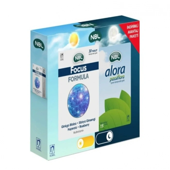 NBL Focus Formula 30 Tablet + NBL Alora Passiflora 30 Tablet İndirimli Avantaj Paketi