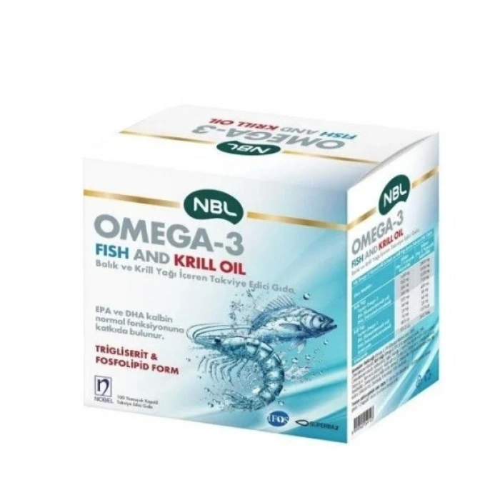 NBL Omega-3 Balık ve Krill Oil 100 Yumuşak Kapsül