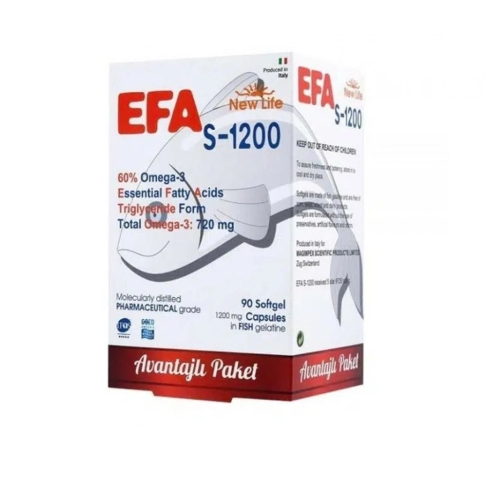 New Life EFA S-1200 mg 90 Kapsül