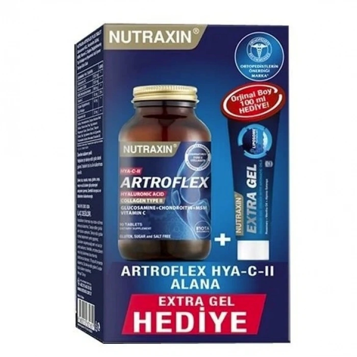 Nutraxin Artroflex Hya-C-II 90 Tablet + Extra Gel 100 ml Hediyeli