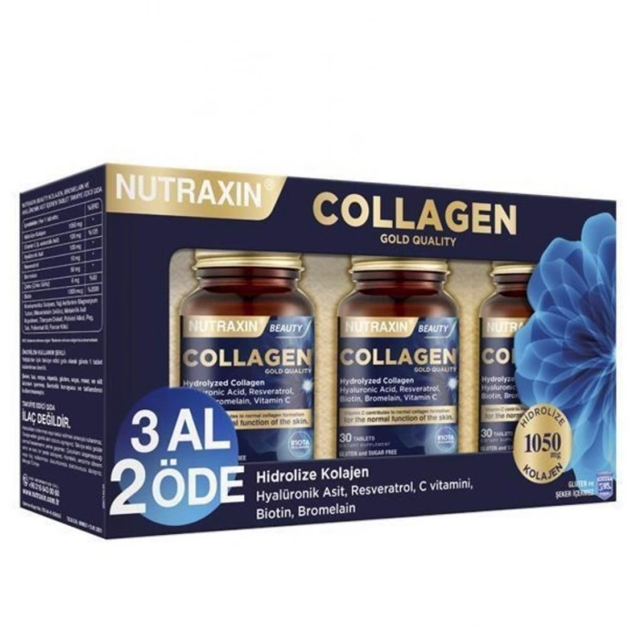 Nutraxin Beauty Gold Collagen 30 Tablet - 3 Al 2 Öde