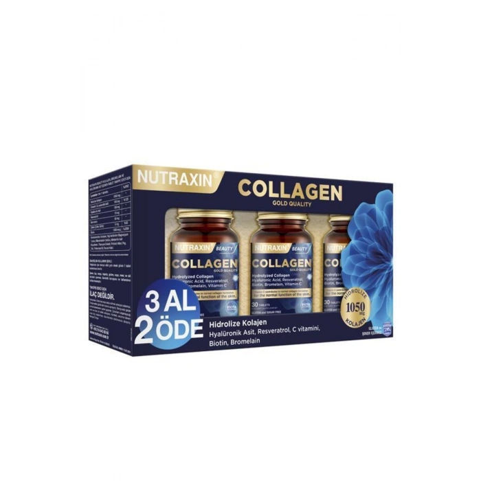 Nutraxin Beauty Gold Collagen 30 Tablet - 3 Al 2 Öde
