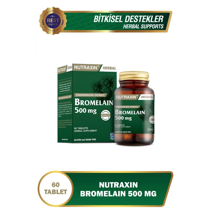 Nutraxin Bromelain 500 mg 60 Kapsül