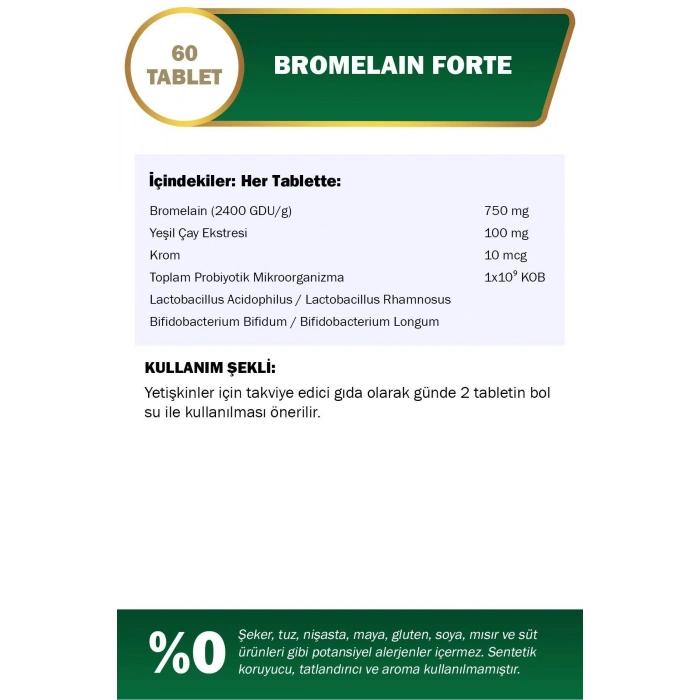 Nutraxin Bromelain Forte 60 Tablet