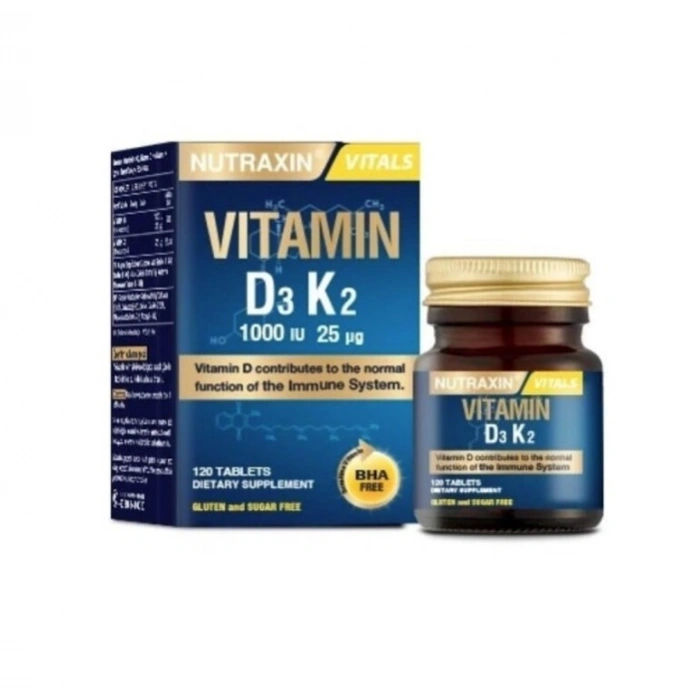 Nutraxin Vitamin D3K2 1000 IU 120 Tablet