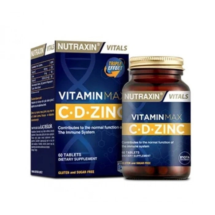 Nutraxin Vitamin Max C + D Zinc 60 Tablet