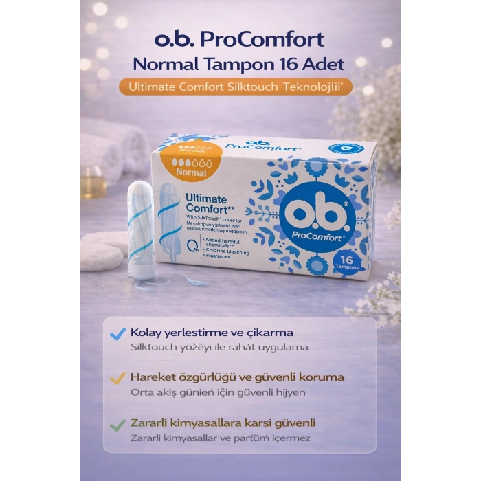 o.b. ProComfort Normal Tampon 16Lı 1 Paket Ultimate Comfort Silktouch Teknolojili