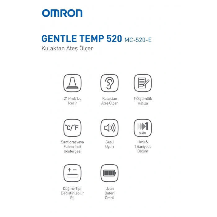 Omron Gentle Temp 520 Kulaktan Ateş Ölçer
