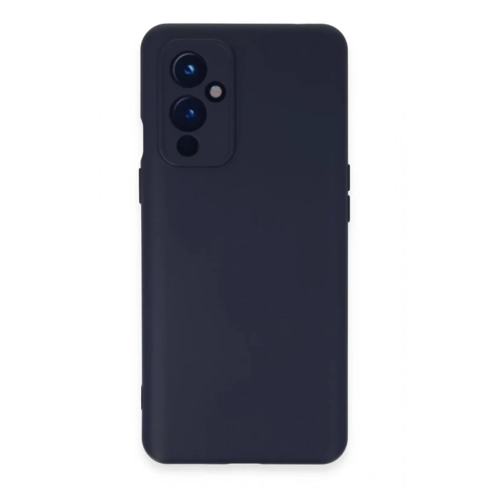 One Plus 9 Kılıf Nano içi Kadife Silikon - Lacivert
