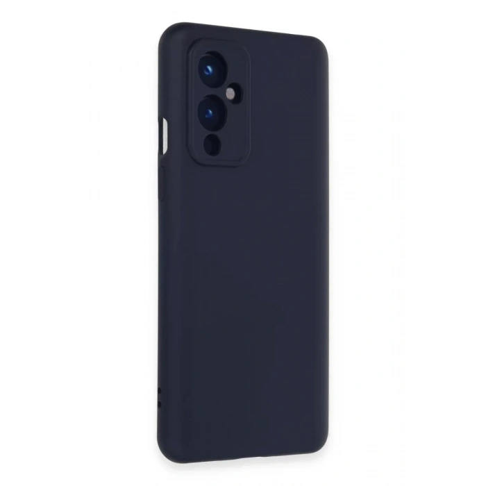 One Plus 9 Kılıf Nano içi Kadife Silikon - Lacivert