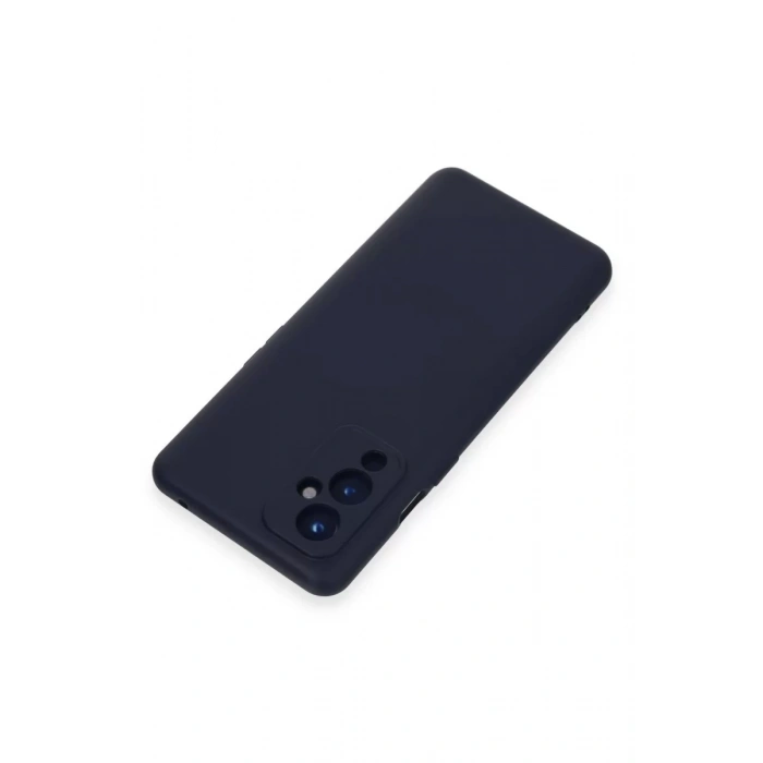 One Plus 9 Kılıf Nano içi Kadife Silikon - Lacivert