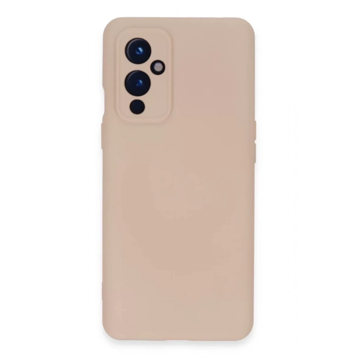 One Plus 9 Kılıf Nano içi Kadife Silikon - Pudra